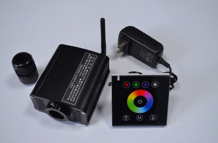 16W RGBW wireless wall switch touch controller LED Fiber Optical light Star Ceiling Kit