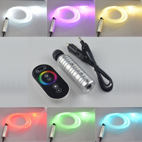 Car Use Dc12v 6w Rgb Led Plastic Fiber Optic Star Ceiling Kit