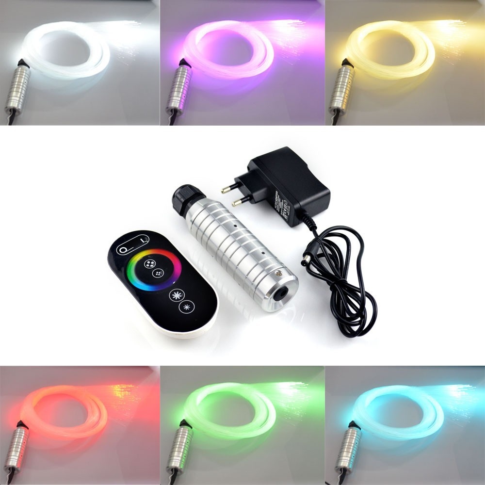 Car Use Dc12v 6w Rgb Led Plastic Fiber Optic Star Ceiling Kit