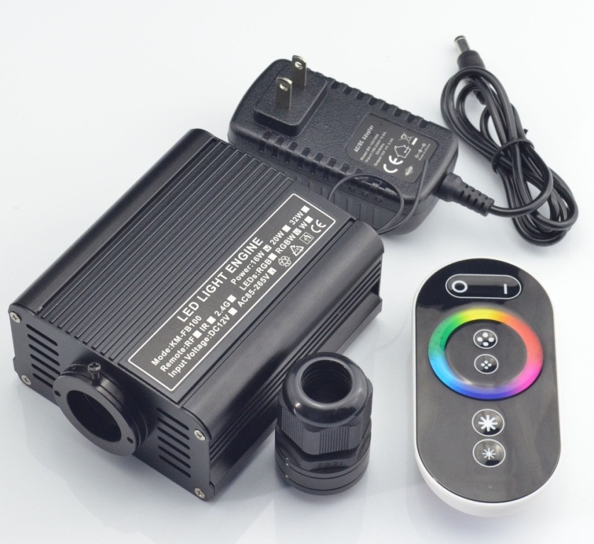 16W RGB LED Fiber Optic Engine Driver+RF touch Remote controller for all kinds fiber optics